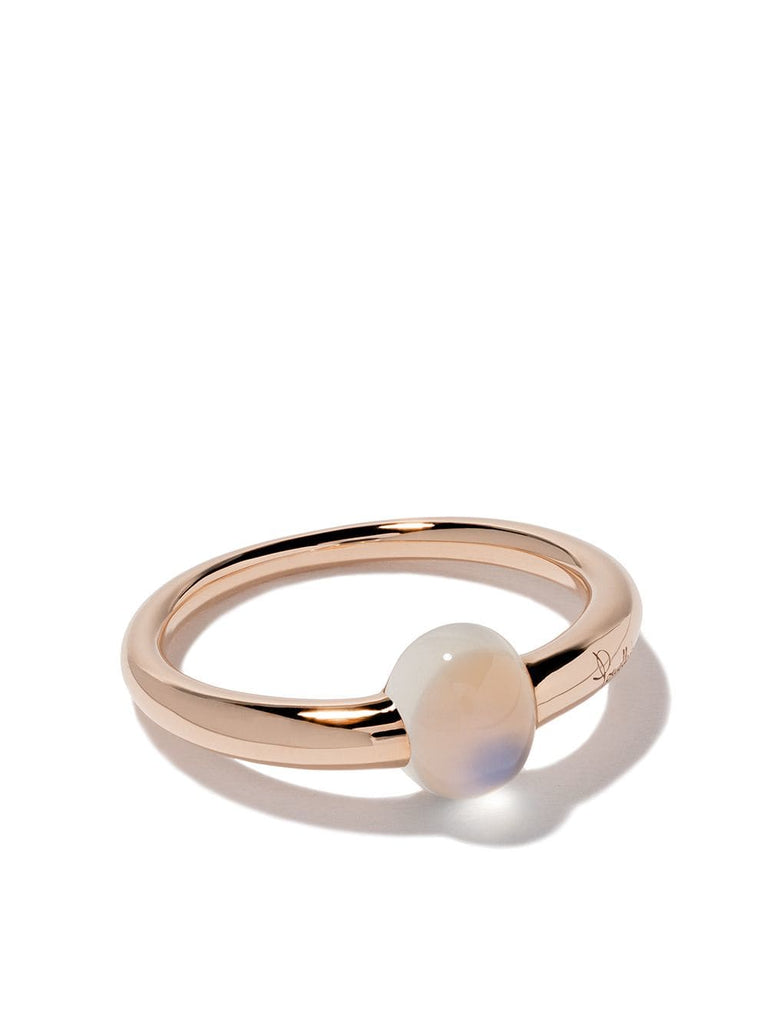 18kt rose & white gold M'ama non m'ama moonstone ring