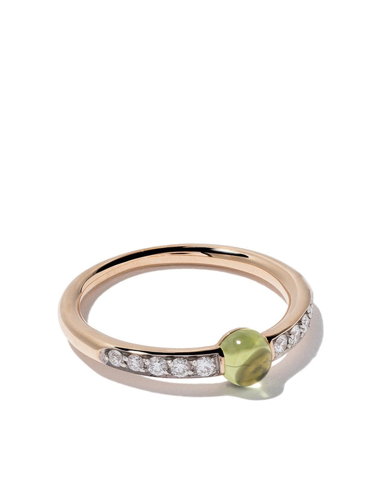 18kt rose gold M'ama non M'ama peridot & diamond ring