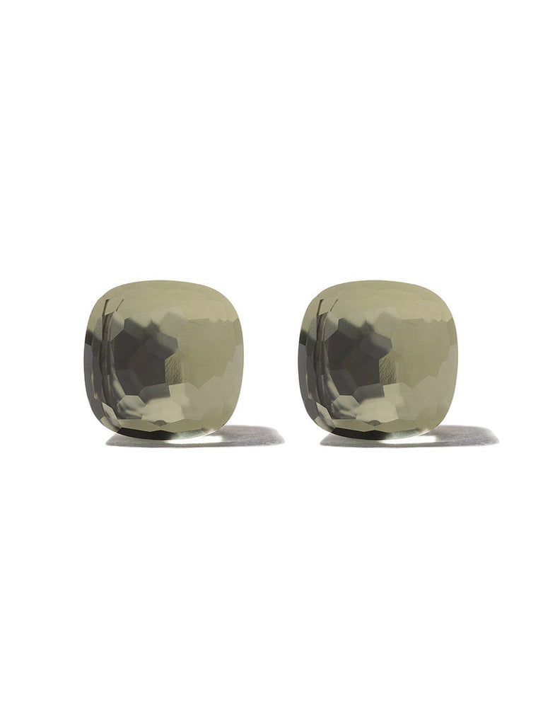 18kt rose & white Nudo prasiolite stud earrings