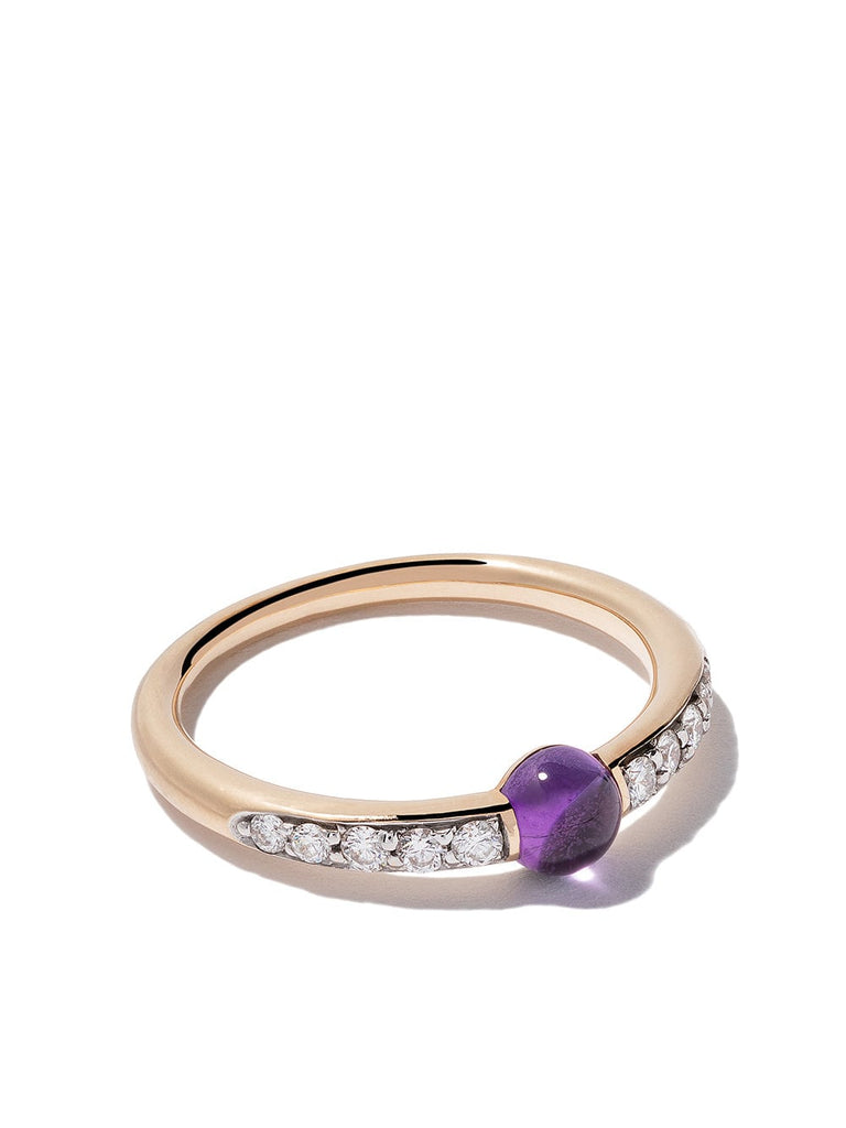 18kt rose gold M'ama non M'ama amethyst & diamond ring