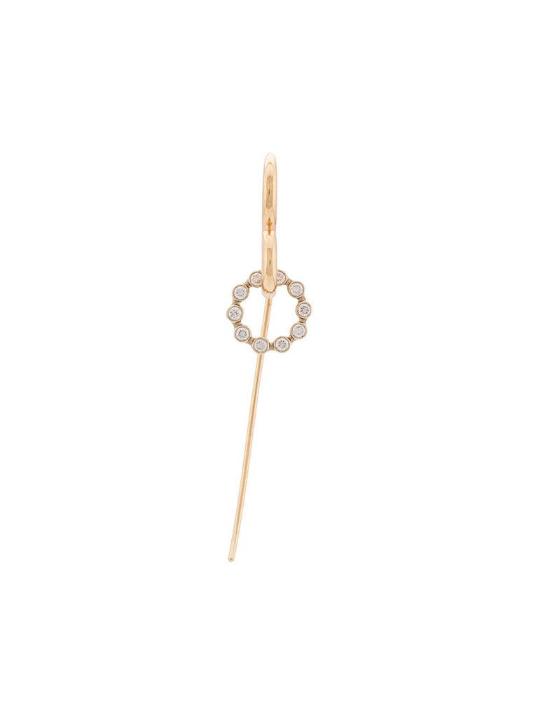 18kt yellow gold Swing Unit diamond earring