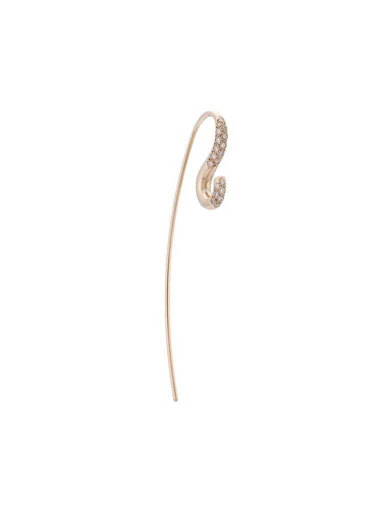 18kt yellow gold Hook Unit diamond earring