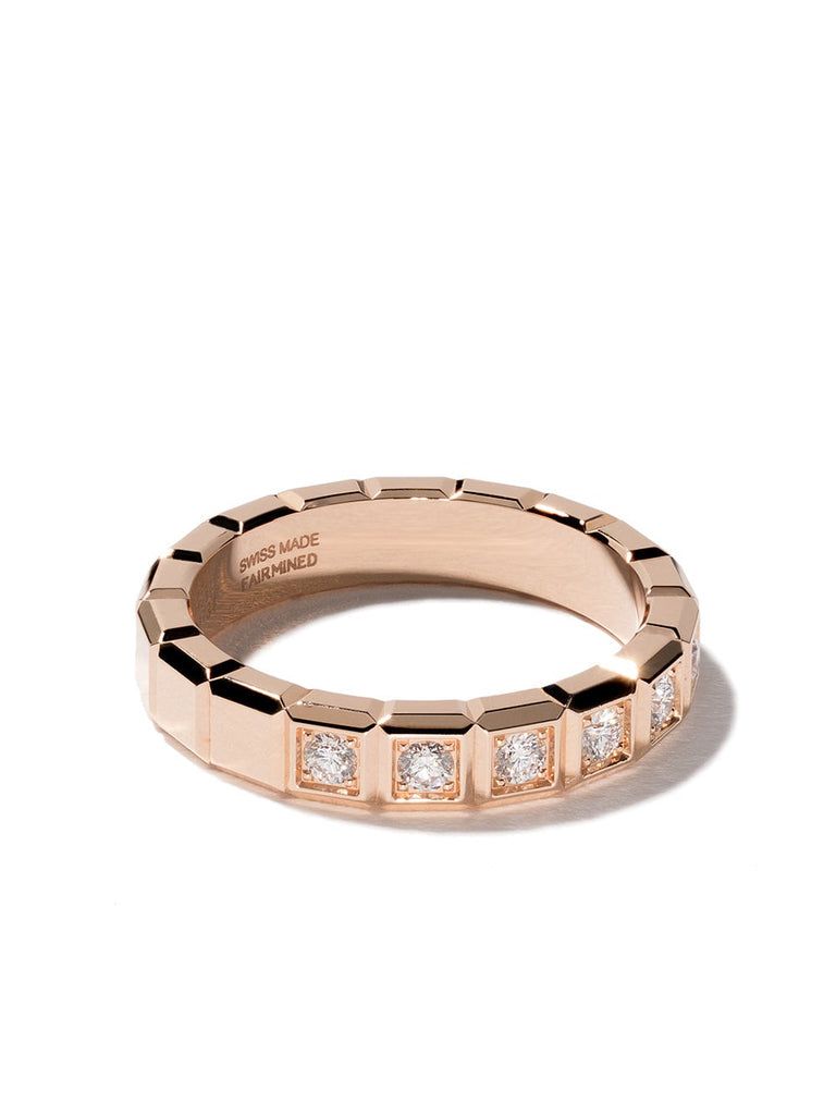 18kt rose gold Ice Cube diamond ring