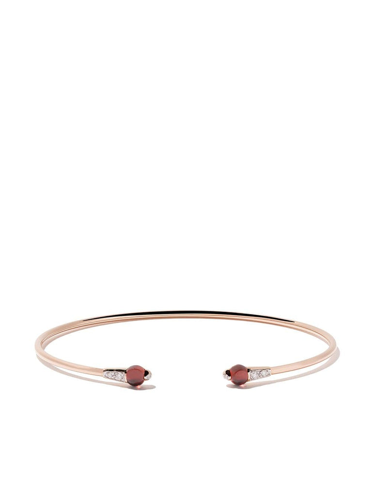 18kt rose gold M'ama Non M'ama garnet & diamond cuff