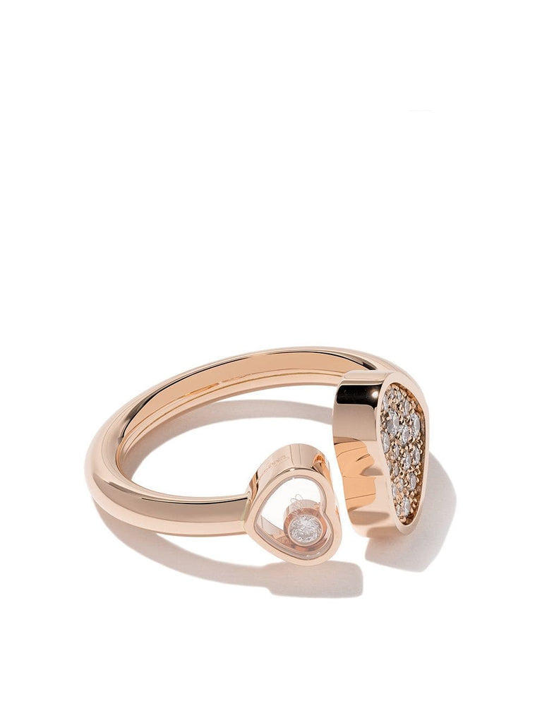 18kt rose gold Happy Hearts diamond ring