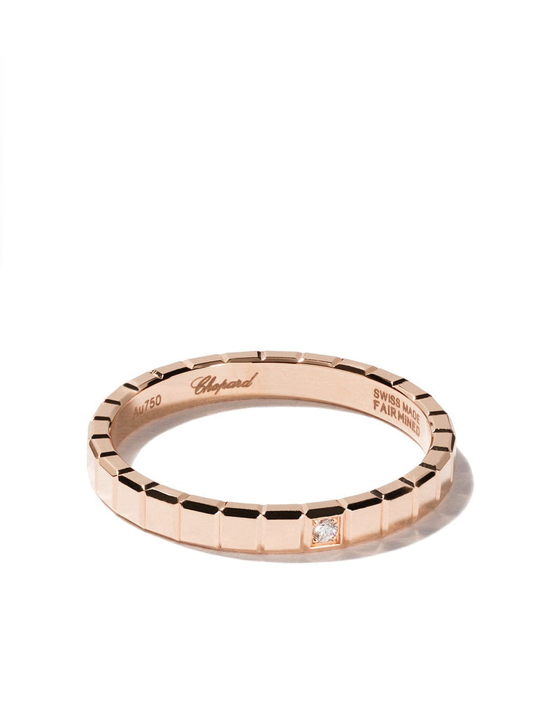 18kt rose gold Ice Cube Pure diamond ring