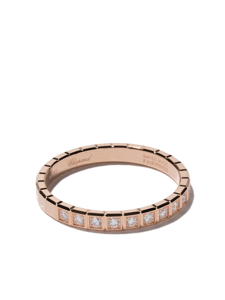 18kt rose gold Ice Cube diamond ring