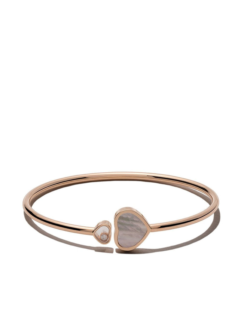 18kt rose gold Happy Dreams pink mother-of-pearl and diamond bangle