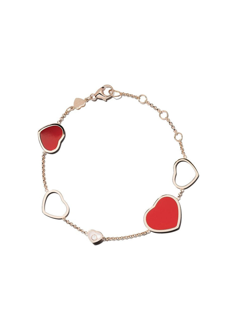 18k rose gold Happy Hearts diamond bracelet