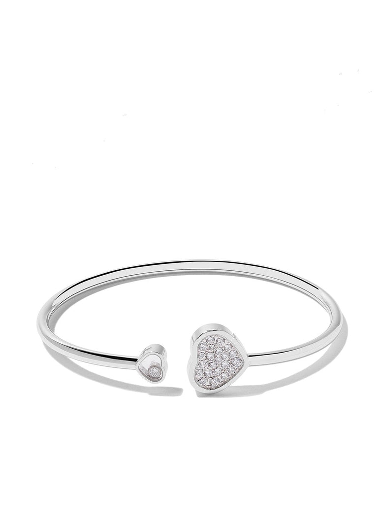 18kt white gold Happy Hearts diamond bangle