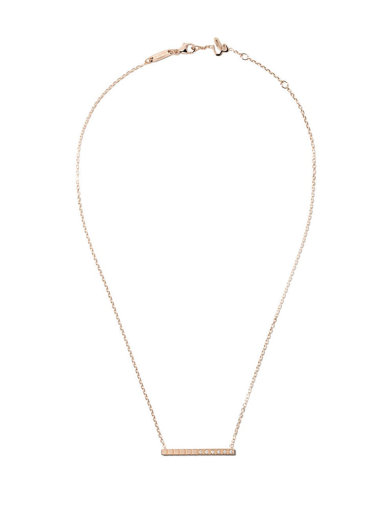 18kt rose gold Ice Cube Pure diamond necklace