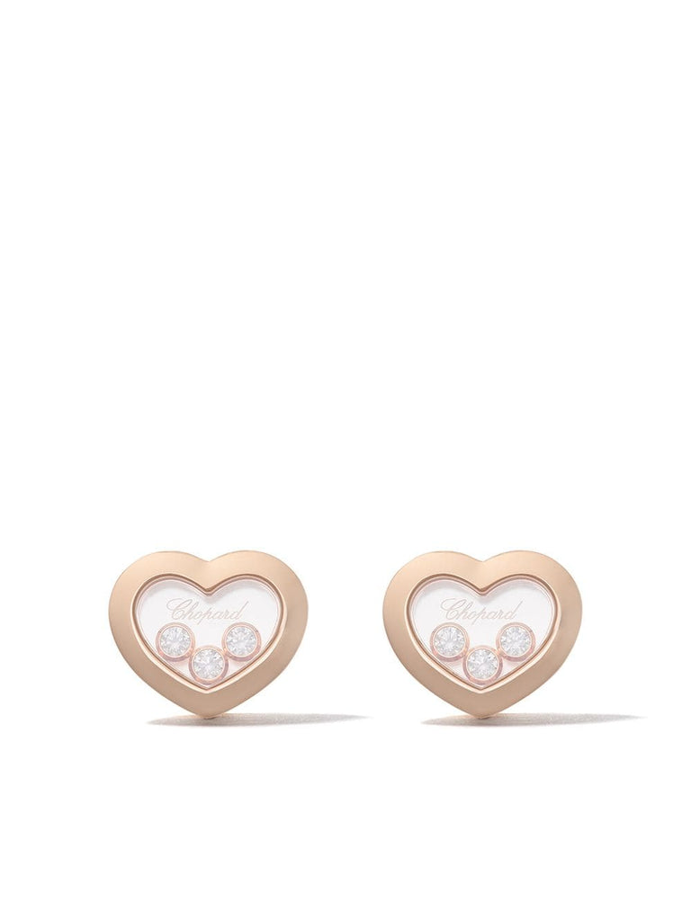 18kt rose gold Happy Diamonds Icons ear pins