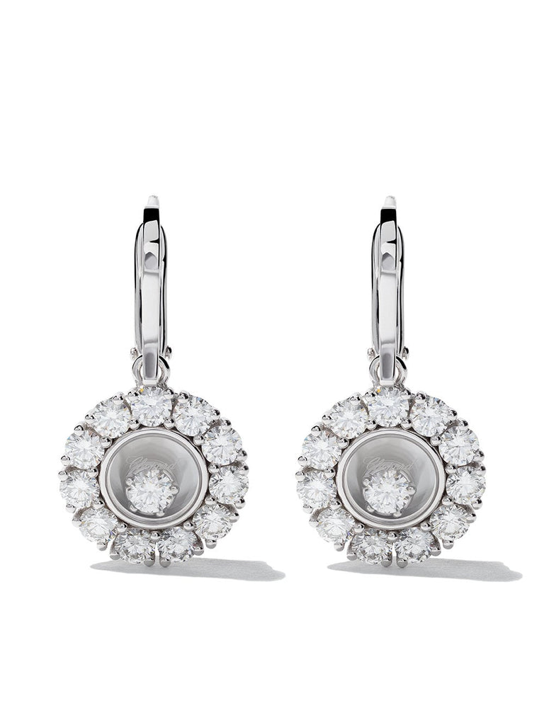 18kt white gold Happy Diamonds earrings