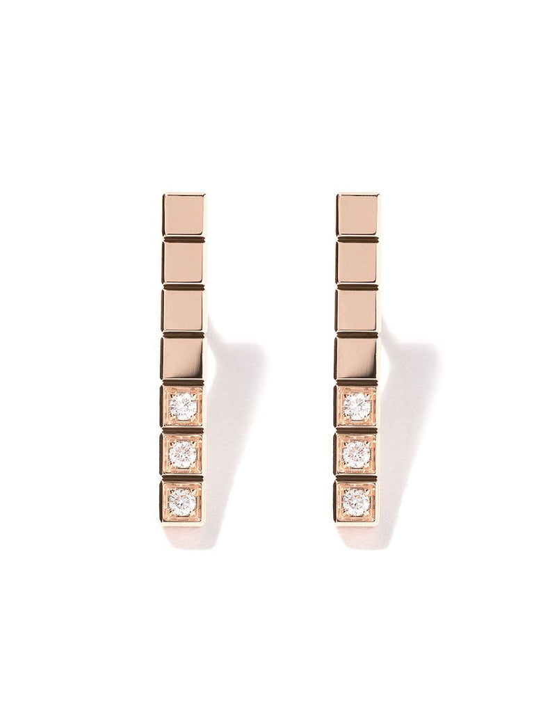 18kt rose gold Ice Cube Pure earrings