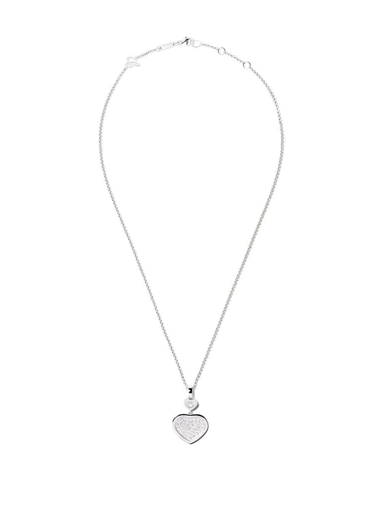 18kt white gold Happy Hearts diamond pendant necklace