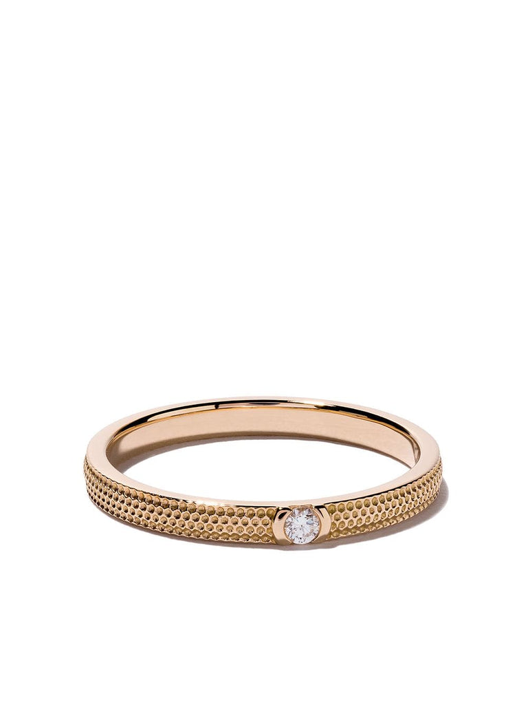 18kt rose gold Azulea diamond band