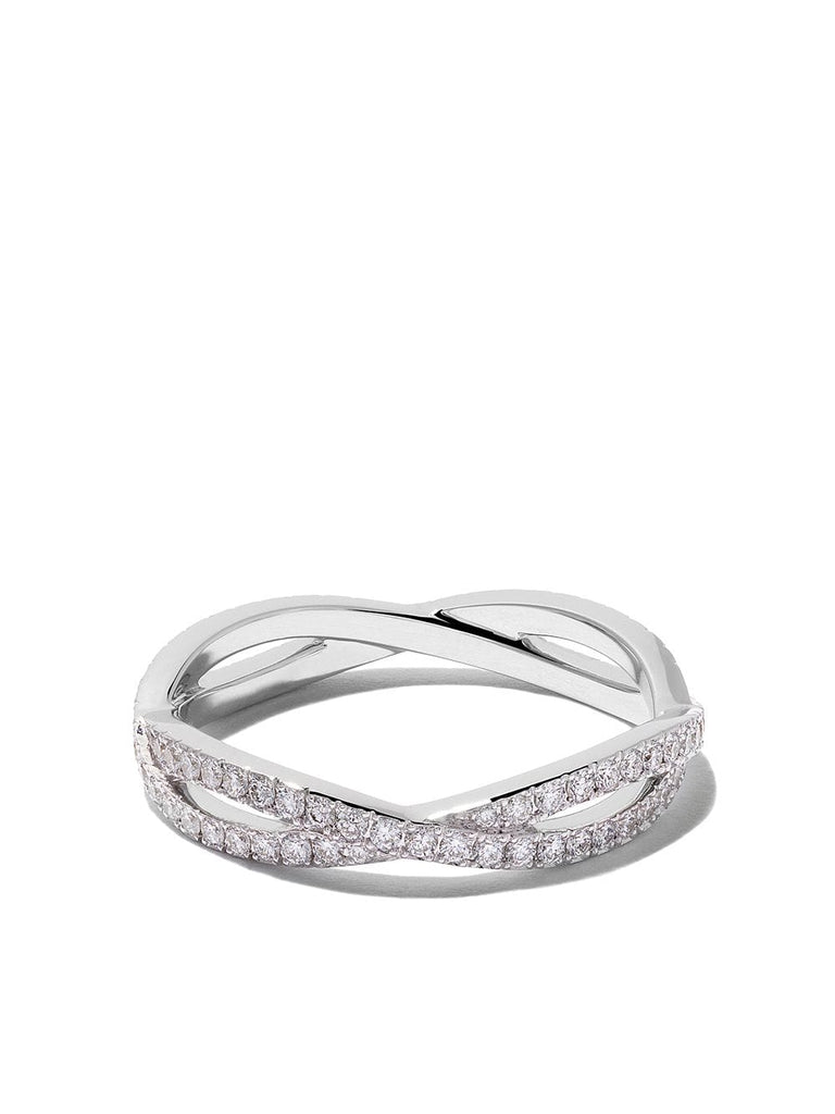 18kt white gold Infinity full-pavé diamond band