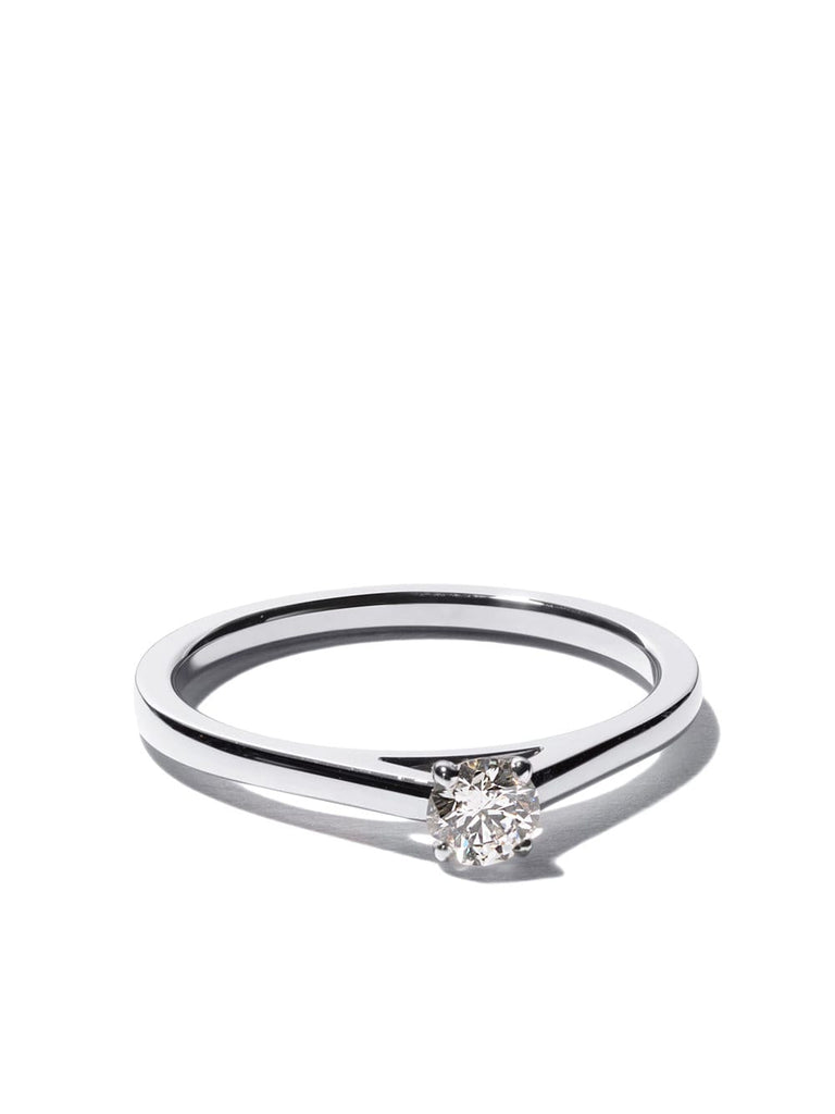 Platinum My First De Beers DB Classic solitaire diamond ring