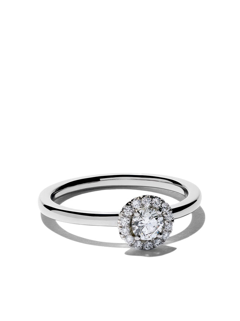 Platinum My First De Beers Aura solitaire diamond ring