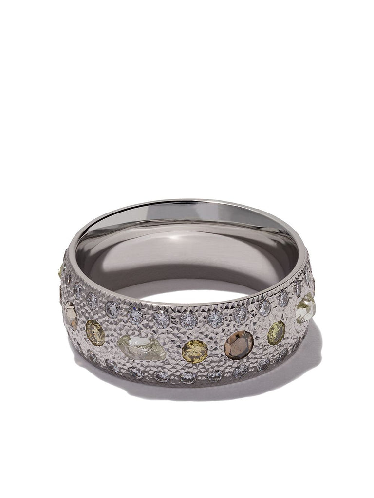 18kt white gold Talisman diamond band