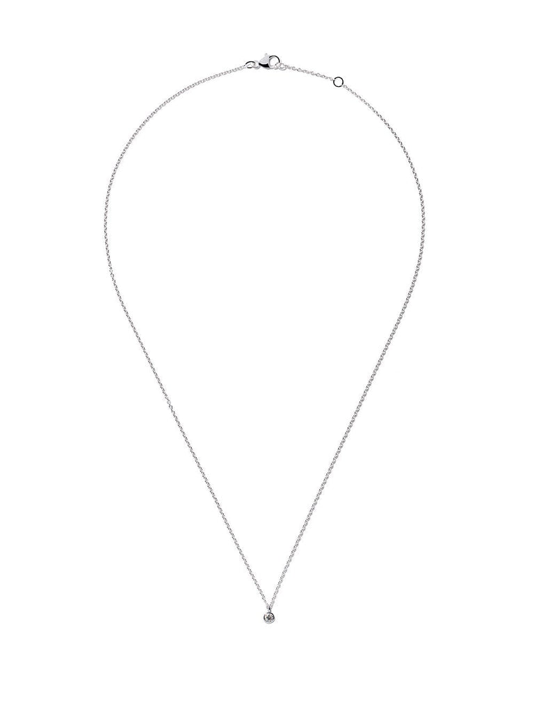 18kt white gold My First De Beers one diamond pendant necklace