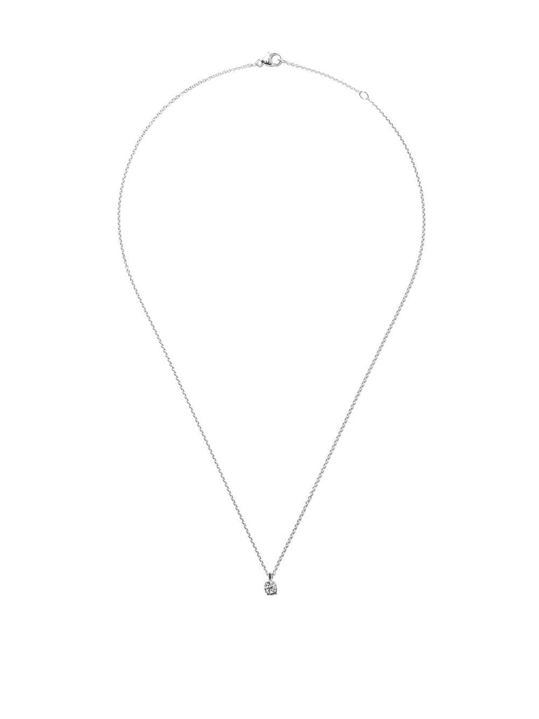 18kt white gold My First De Beers DB Classic diamond pendant necklace