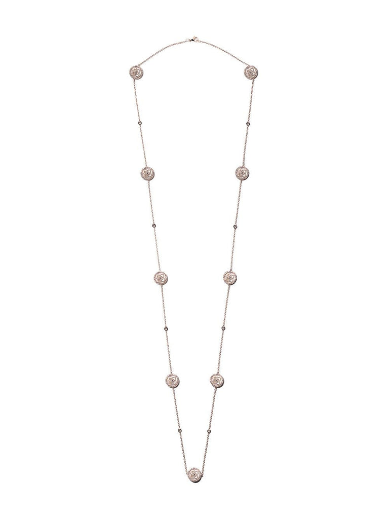 18kt rose gold Enchanted Lotus Mother-of-Pearl diamond sautoir necklace