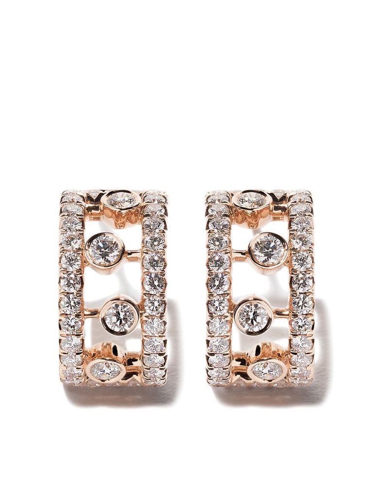 18kt rose gold Dewdrop diamond earrings