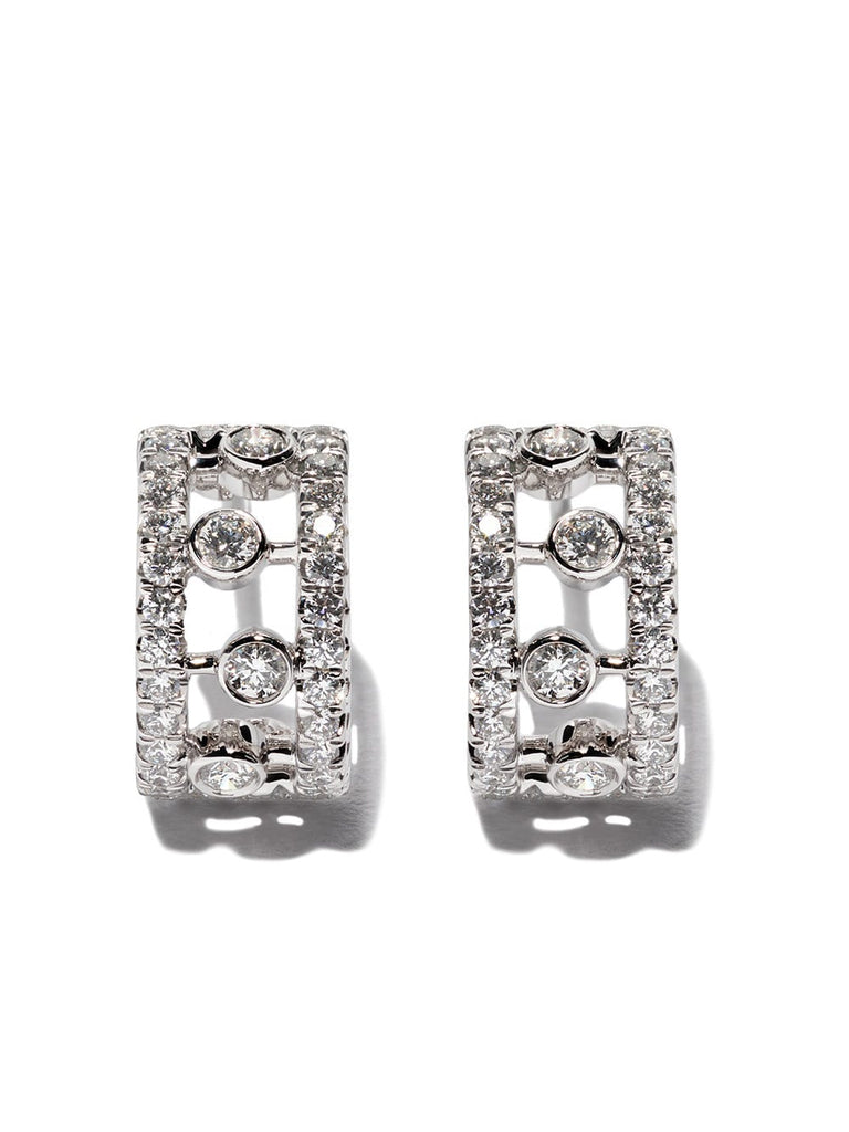 18kt white gold Dewdrop diamond earrings