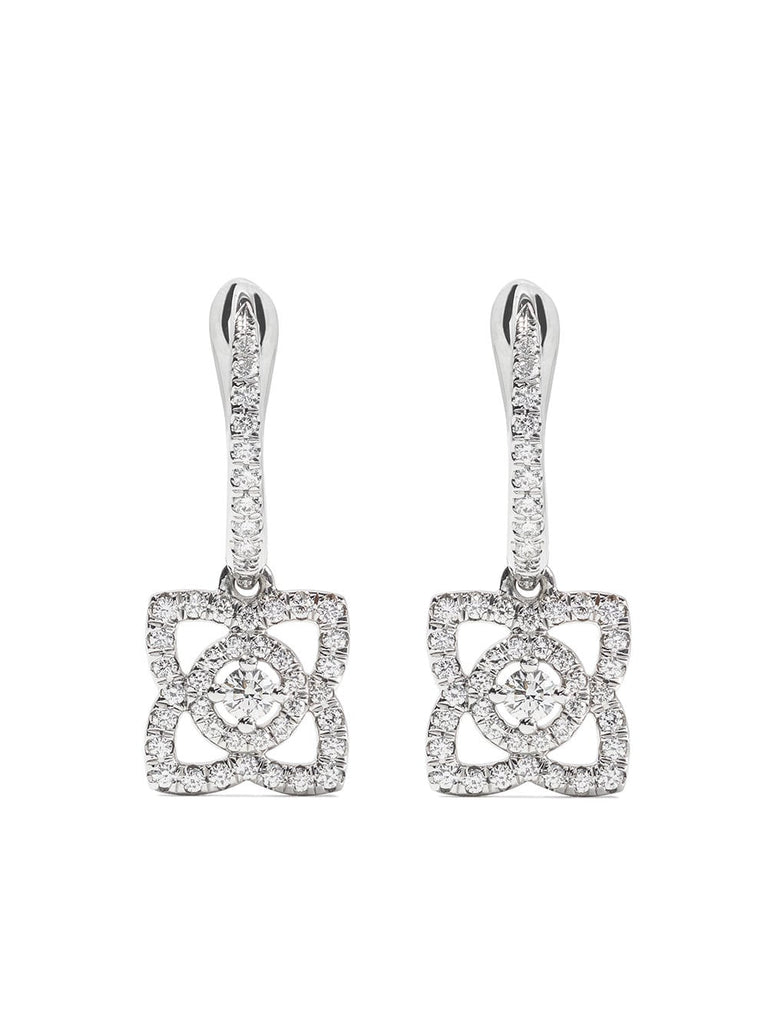 18kt white gold Enchanted Lotus diamond sleeper earrings