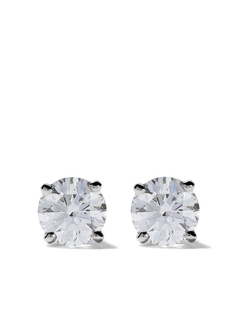 Platinum My First De Beers DB Classic diamond stud earrings