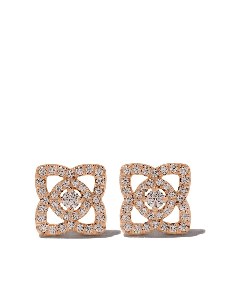 18kt rose gold Enchanted Lotus diamond stud earrings