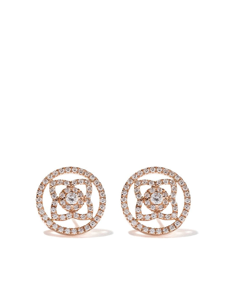 18kt rose gold Enchanted Lotus openwork diamond stud earrings