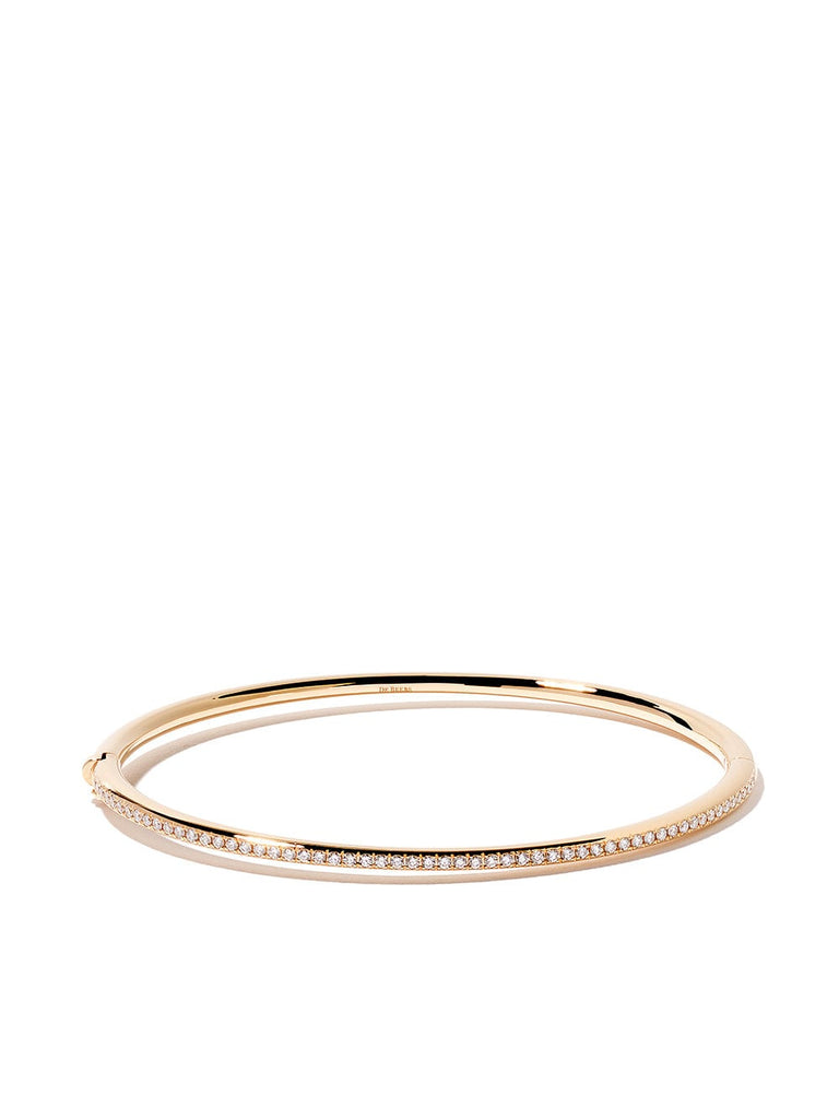 18kt yellow gold Micropavé diamond bangle