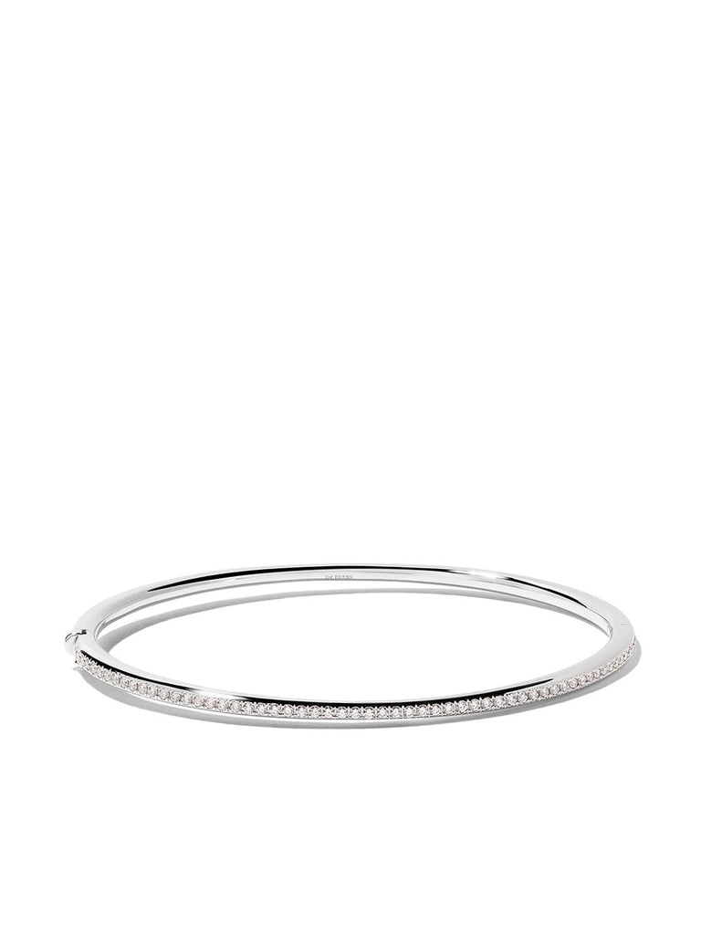 18kt white gold Micropavé diamond bangle