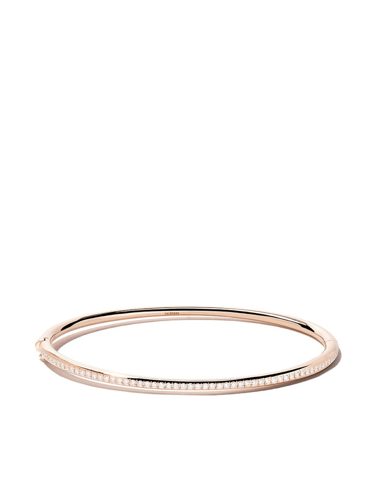 18kt rose gold Micropavé diamond bangle