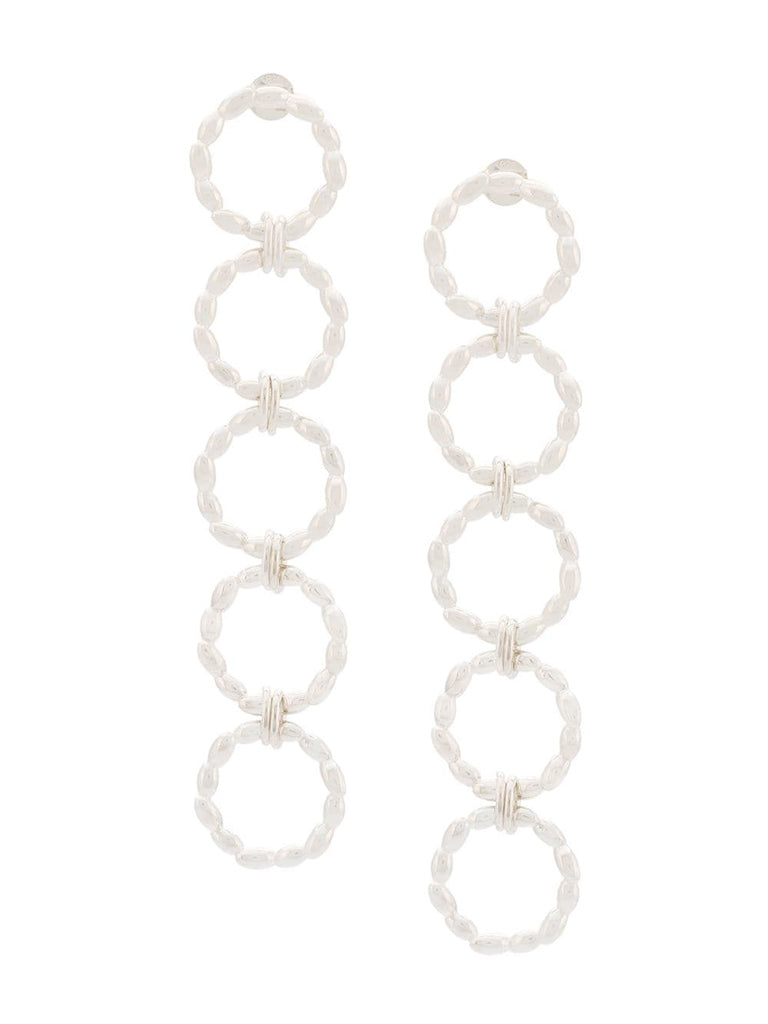 rice hoop drop earrings