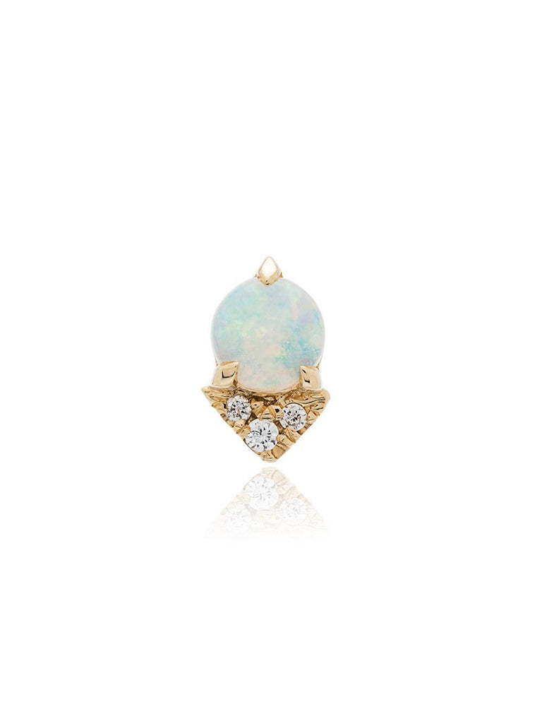 yellow gold opal diamond earrings