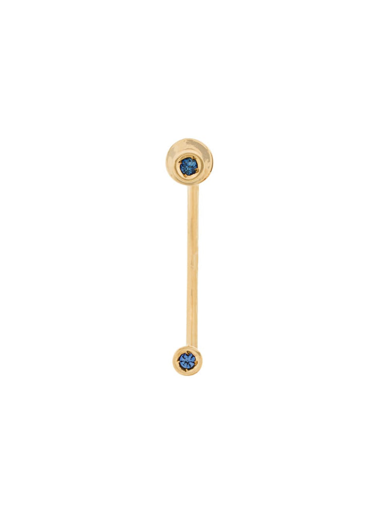 18kt yellow gold Dots sapphire earring