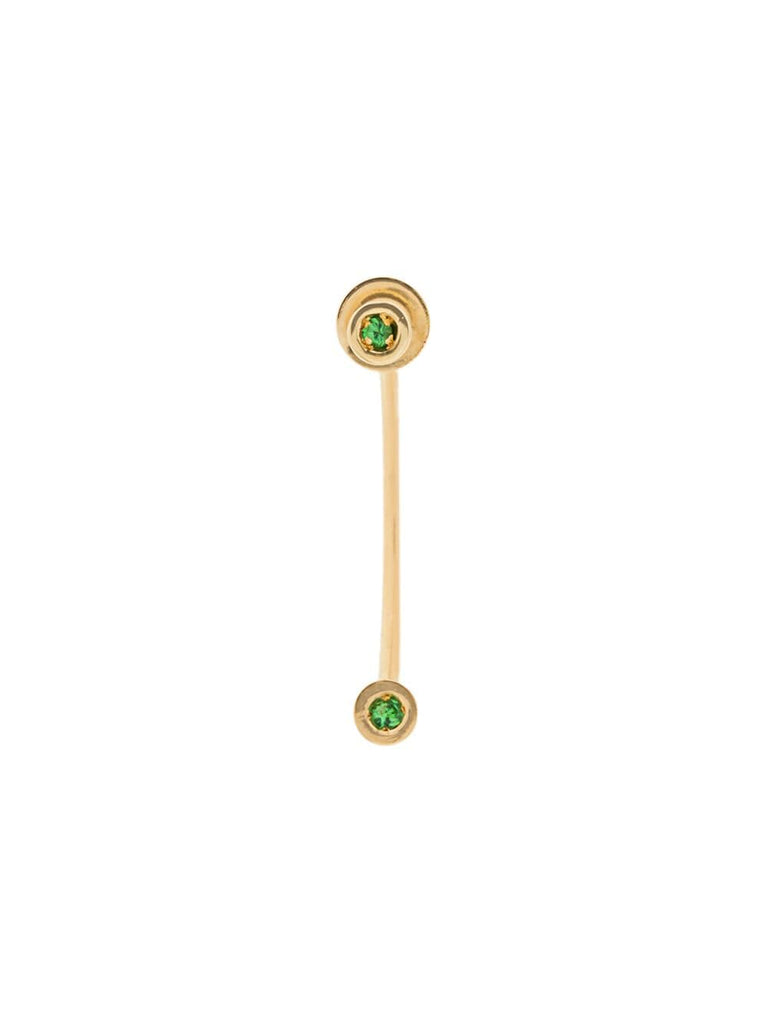 18kt yellow gold Dots tsavorite earring