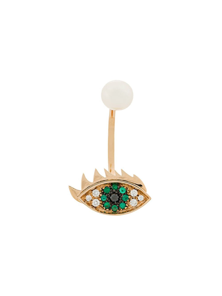 18kt champagne gold Eyes on Me piercing earring