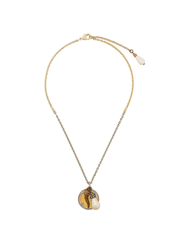 multi charm pendant necklace