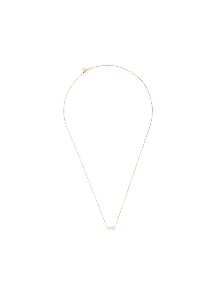 14kt yellow gold Infinity diamond necklace