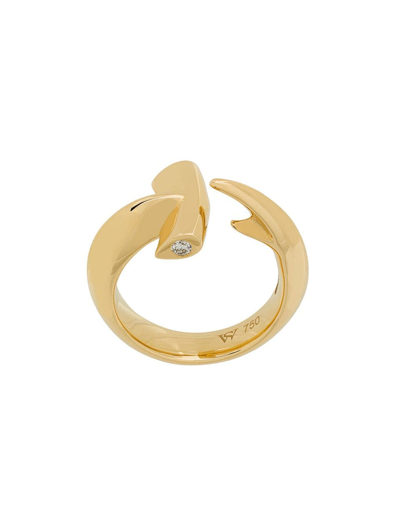 18kt yellow gold Hammerhead diamond ring