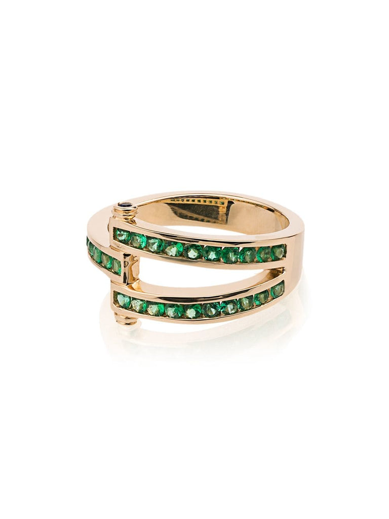 14kt gold and emerald Magna ring