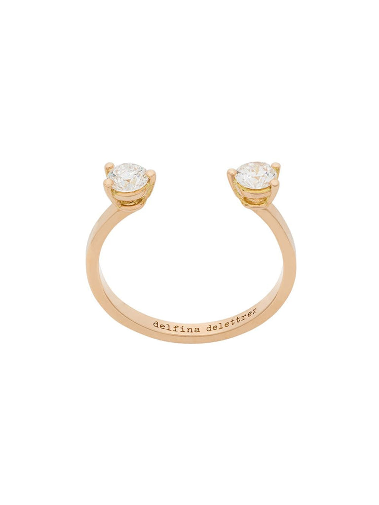 18kt champagne gold Dots diamond ring