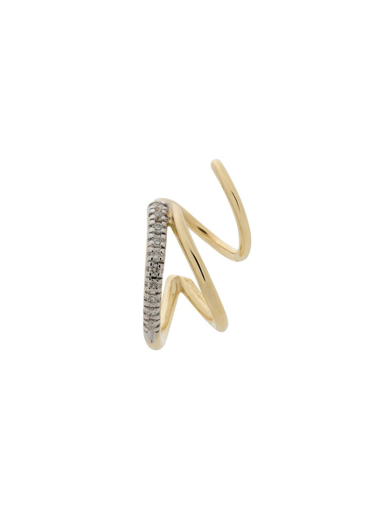 14kt yellow gold Fury diamond twirl earring