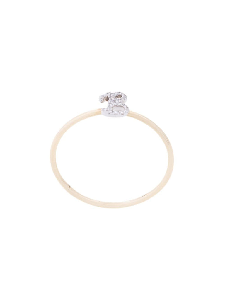 Pave Initial "B" ring