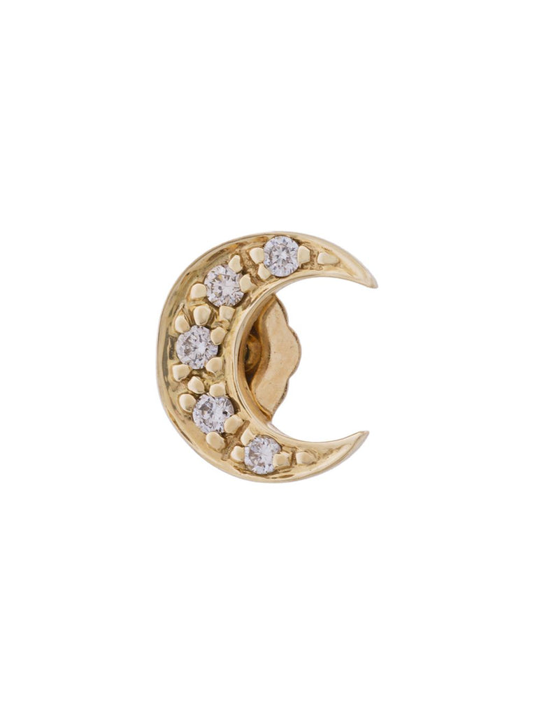 Diamond Moon stud earring