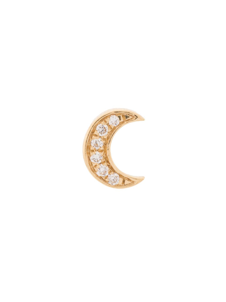 18kt gold Diamond Moon Charm necklace